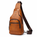 Sacoche Bandoulière Poitrine Cuir Camel – TORVEN