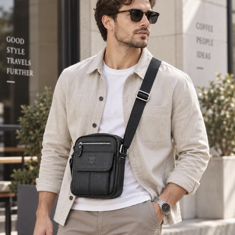 Sacoche Bandoulière en Cuir – Léon