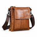 Sacoche Bandoulière Homme en Cuir de vache -  Cognac – Élégante & Spacieuse