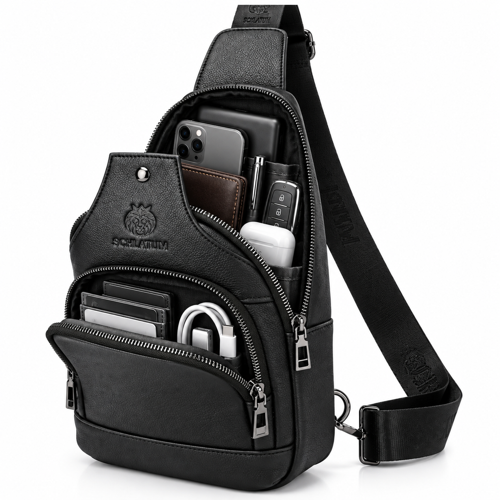 Sacoche Bandoulière en Cuir  Noir – TORVEN