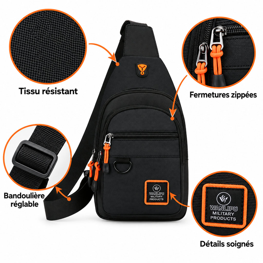 Sacoche Homme Havane – Format Vertical & Style Raffiné