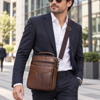 Sacoche bandoulière homme pour le travail en cuir - Bad boy