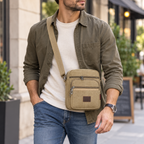 Sacoche bandoulière homme en toile – Légère et fonctionnelle