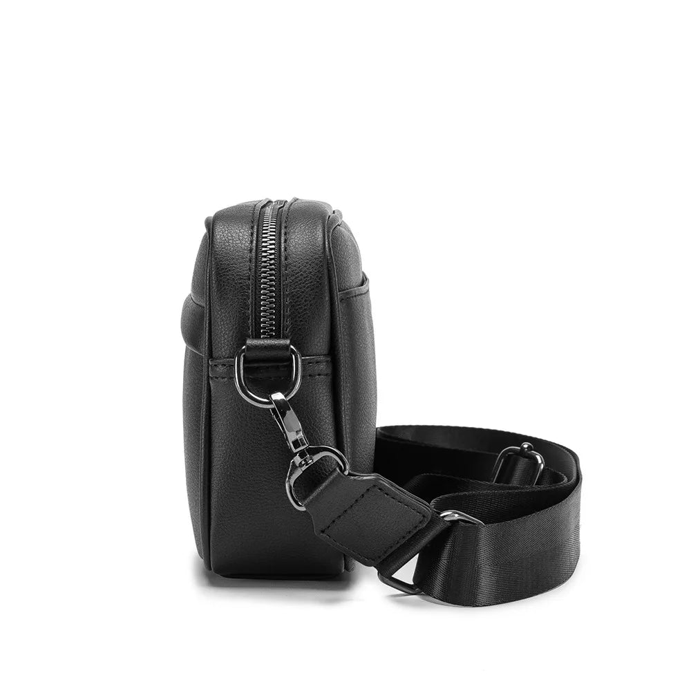 Casual Solid Men's Crossbody Bag Messenger Bag Mens PU Leather Crossbody Shoulder Bags Male Handbag Bags Cross Body Ba