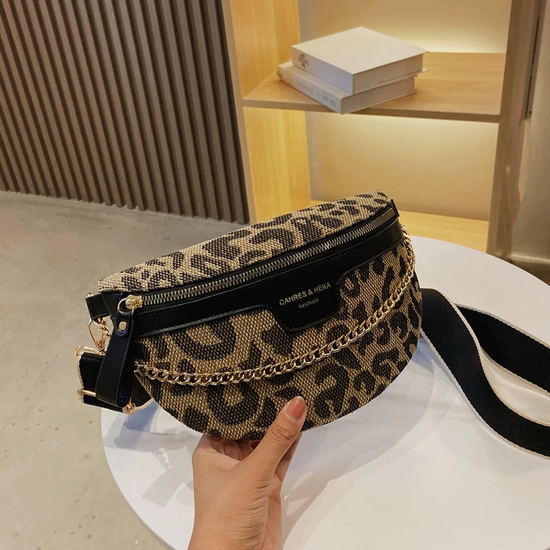 Sacoche Bandoulière Banane Femme Léopard | ÉLINA