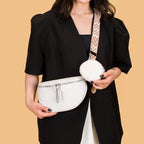 Sacoche Bandoulière Femme en Cuir Véritable avec Pochette | ÉLISE