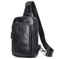Sacoche bandoulière homme en cuir noir – Compacte et élégante