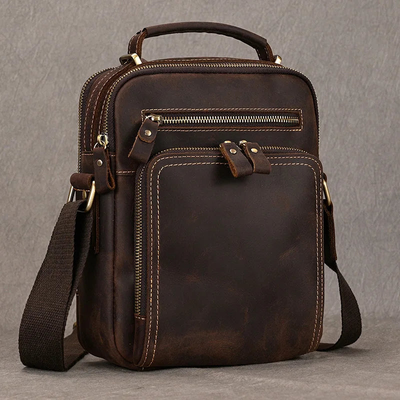 Sacoche Bandoulière en Cuir Vintage - GARRETT