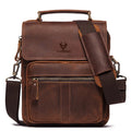 Sacoche en Cuir Véritable à Rabat Multipoche - FENWICK