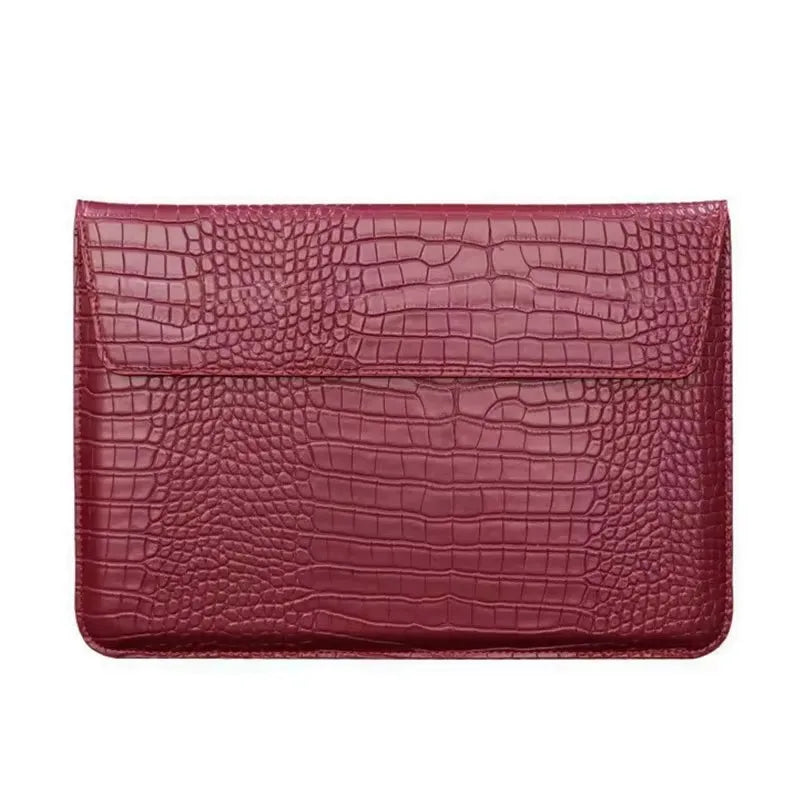 Sacoche Ordinateur Femme Cuir Motif Croco - ADÈLE