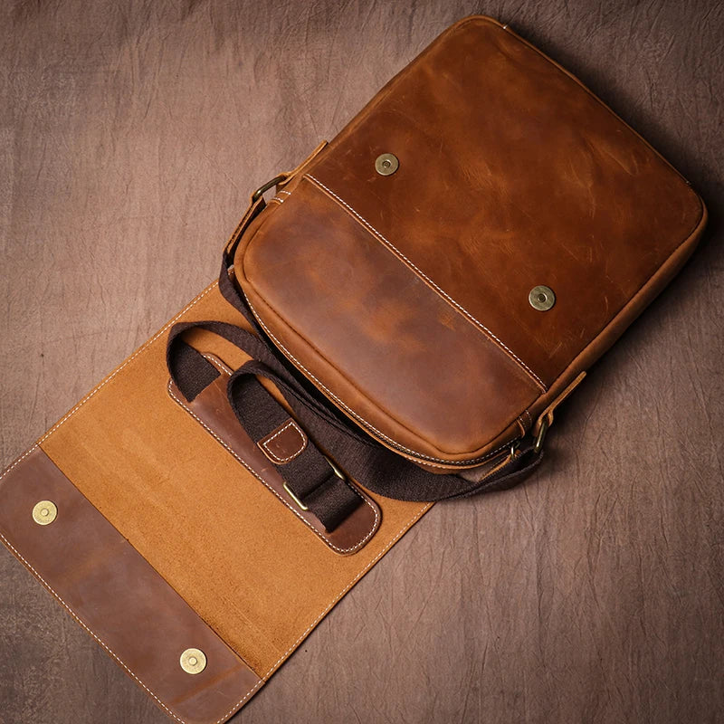 Sacoche Bandoulière Cuir Vintage – ALDRIC