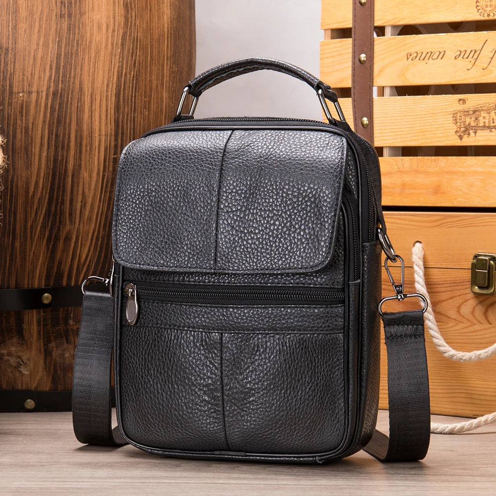 Sacoche bandoulière homme pour le travail en cuir - Bad boy