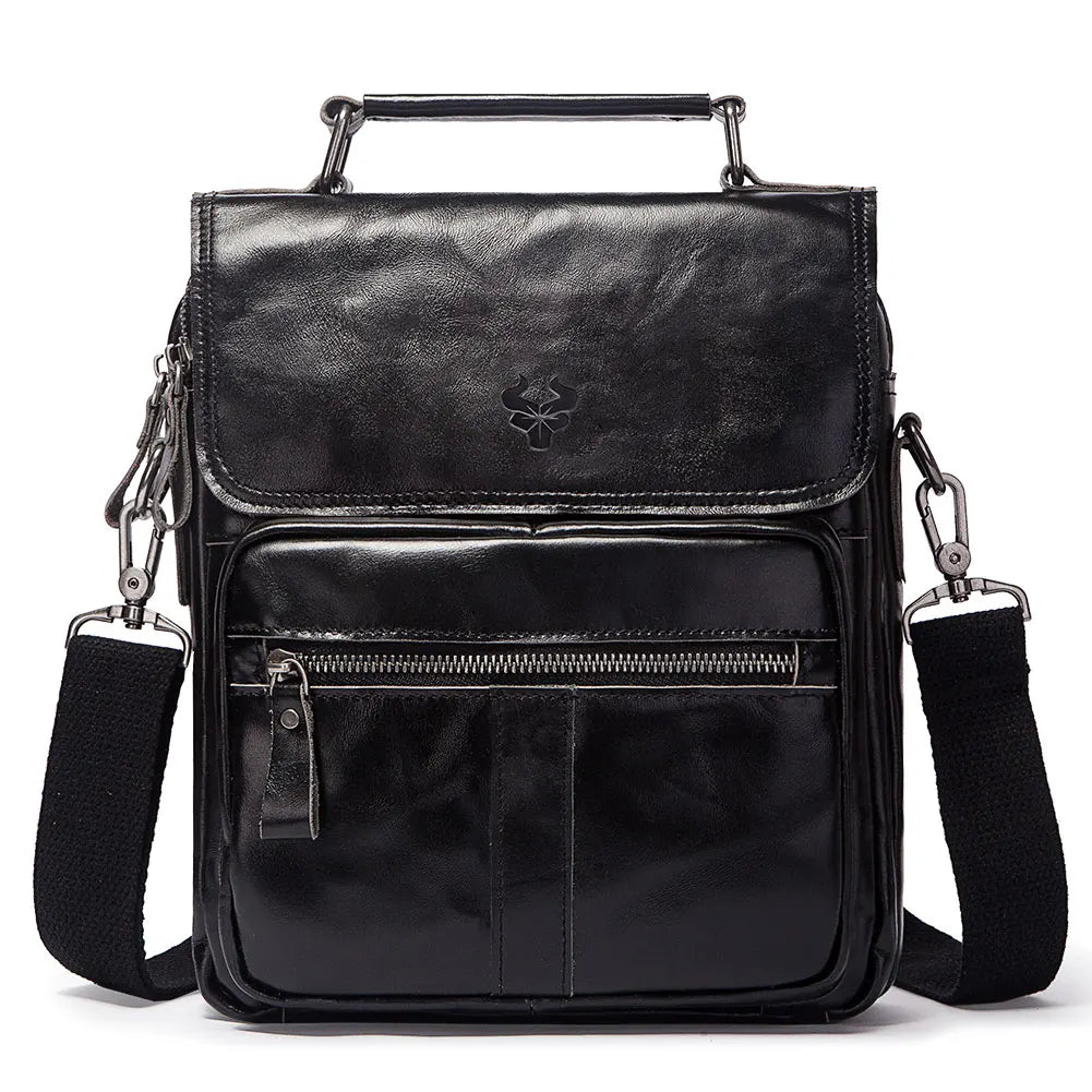Sacoche en Cuir Véritable à Rabat Multipoche - FENWICK
