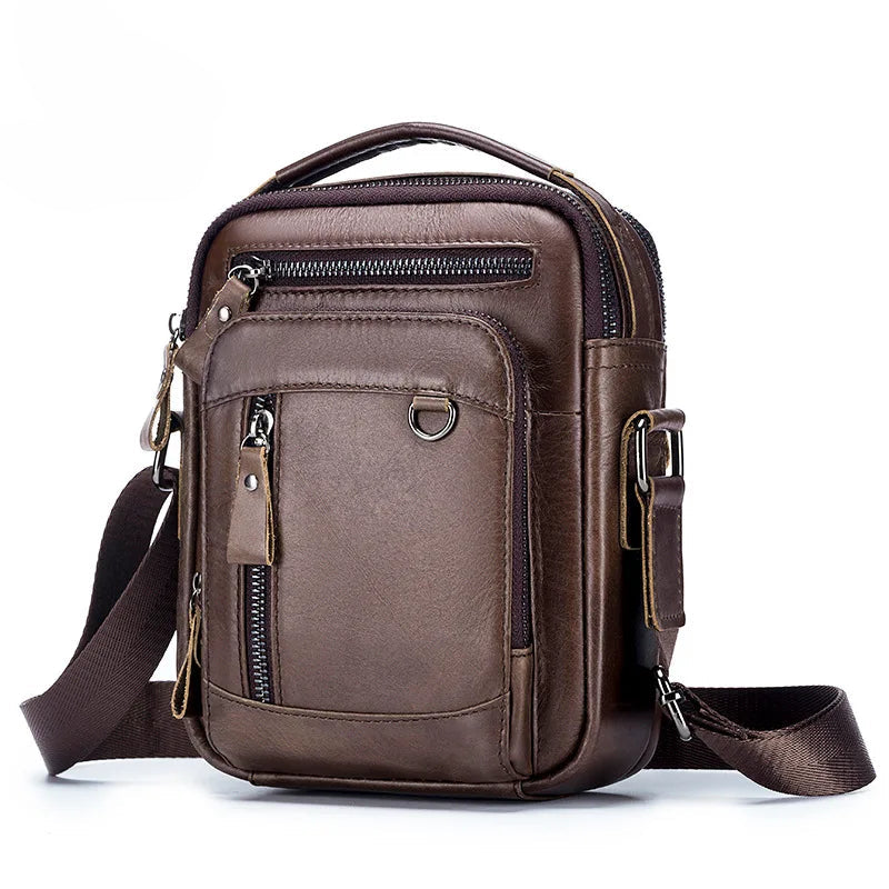 Sacoche Bandoulière en Cuir Multipoche - HOLDEN