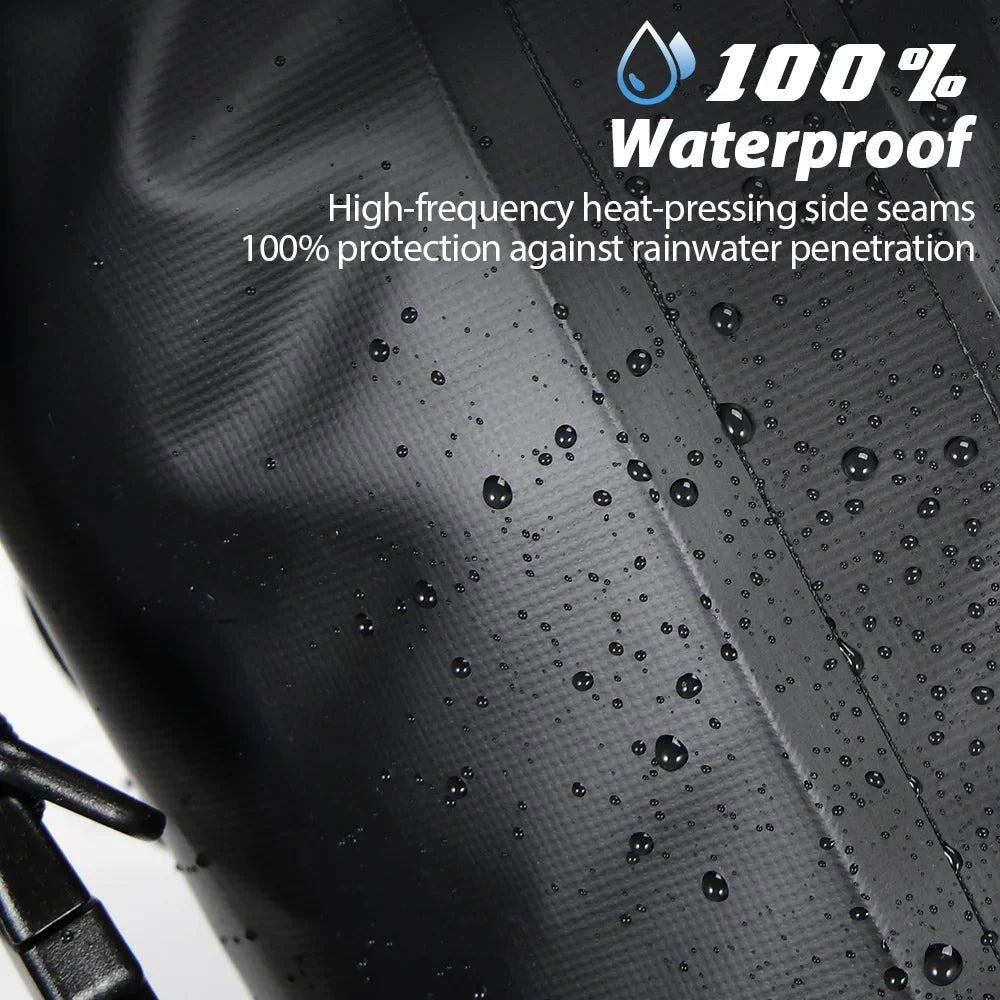 NEWBOLER  Bike Pannier Bag 27L Big Capacity Waterproof Rear Rack Black Travel Bicycle Bag Electric Bike Rear Seat Trunk Bag
