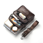 Men's Genuine Leather Crossbody Shoulder Bags High quality Tote Fashion Business Man Messenger Bag  Leather Bags fanny pack