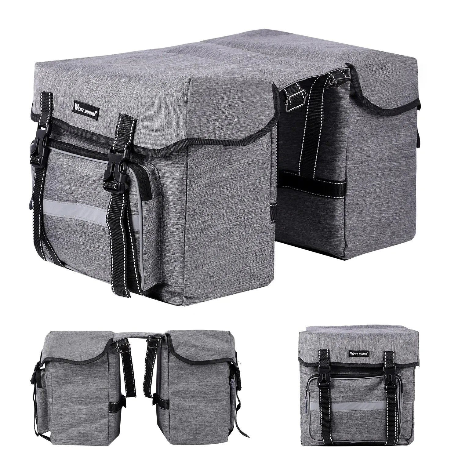 Sacoche de Vélo Double Porte-Bagage Arrière 25L - NÉO