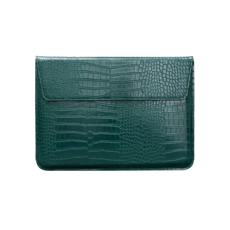 Sacoche Ordinateur Femme Cuir Motif Croco - ADÈLE