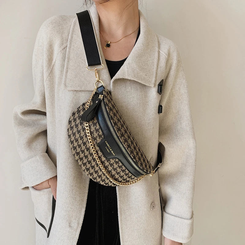 Sacoche Bandoulière Banane Femme Léopard | ÉLINA