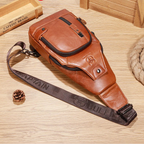 Sacoche Poitrine en Cuir avec Port USB - ROARKE
