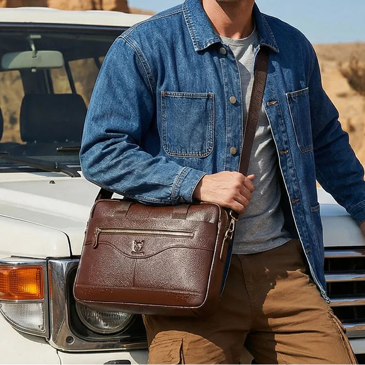Sacoche Ordinateur Homme Cuir Porte-Documents - MAXIME