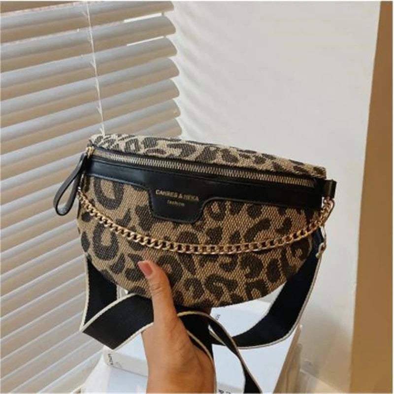 Sacoche Bandoulière Banane Femme Léopard | ÉLINA