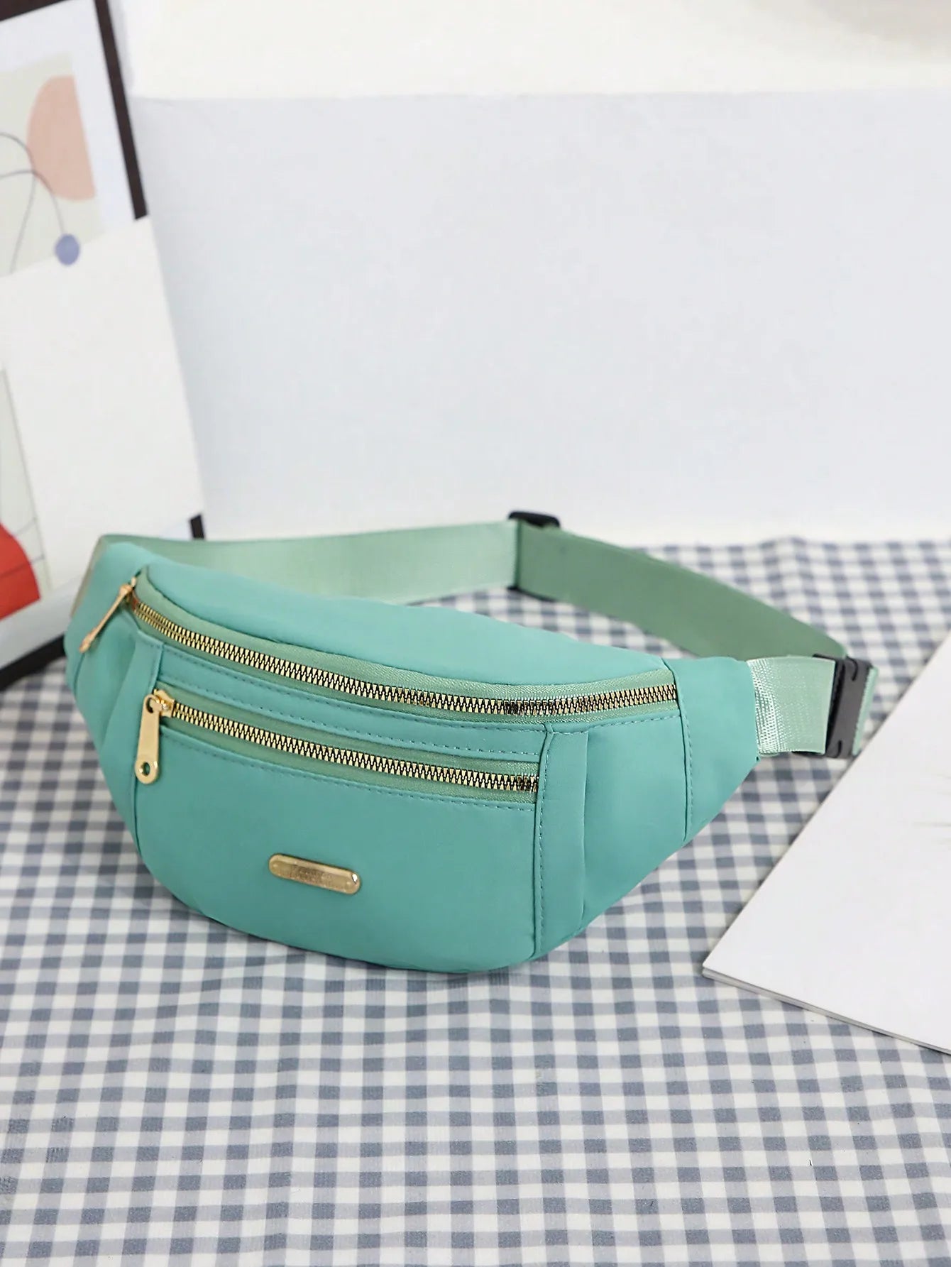 Sacoche Banane Zips Dorés Multipoche - ÉMILIE