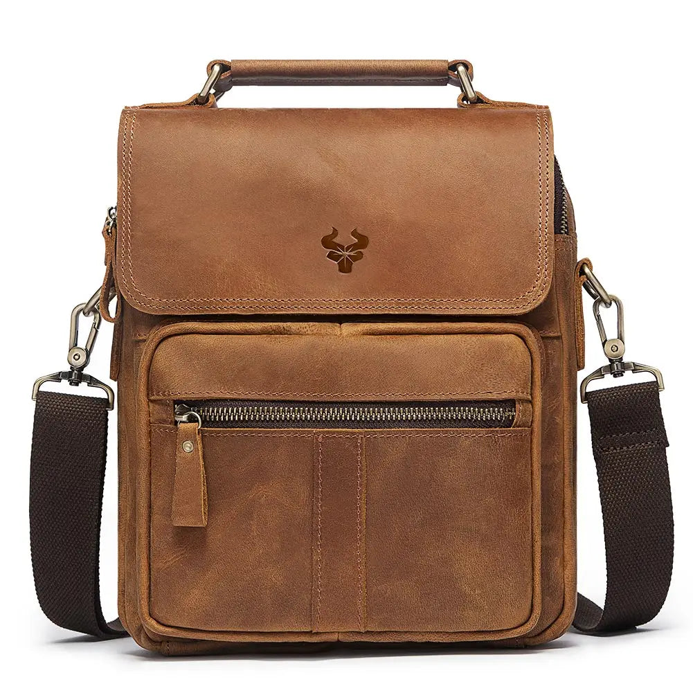 Sacoche en Cuir Véritable à Rabat Multipoche - FENWICK