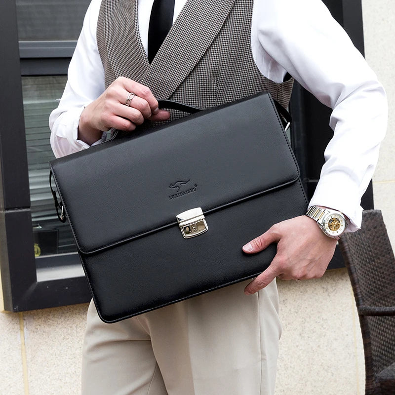Sacoche bandoulière en cuir porte-documents
