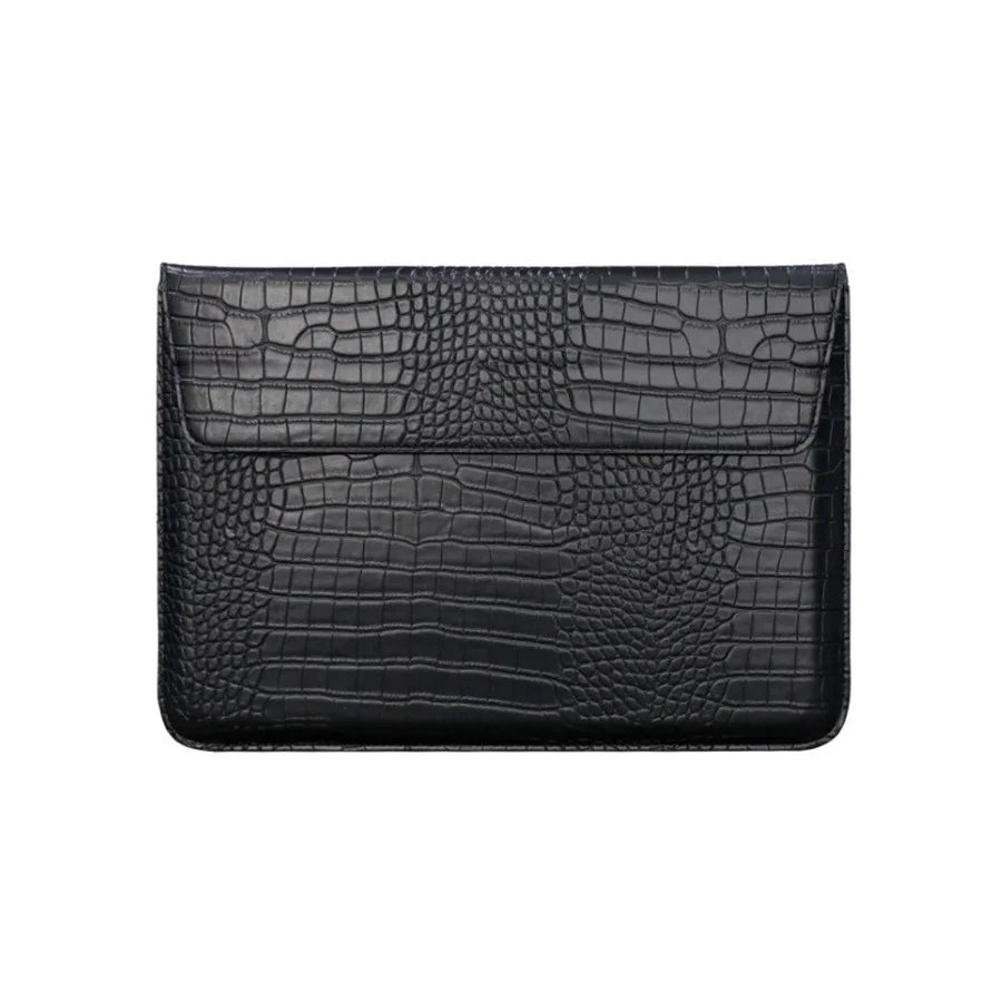Sacoche Ordinateur Femme Cuir Motif Croco - ADÈLE