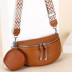 Sacoche Bandoulière Femme en Cuir Véritable avec Pochette | ÉLISE