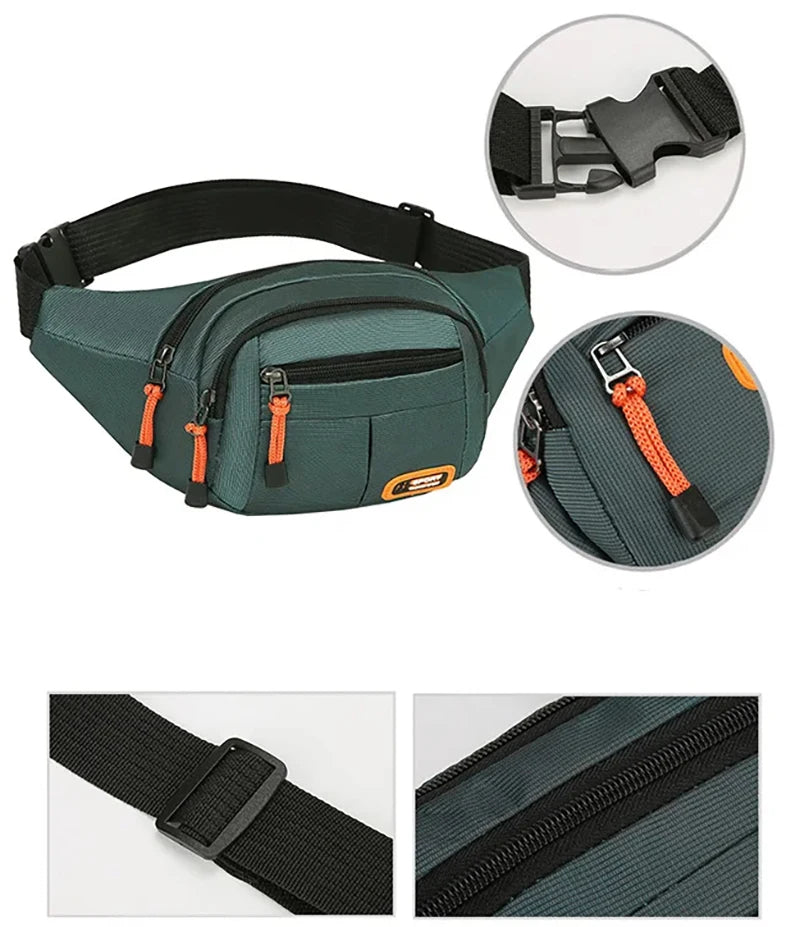 Sacoche Banane Nylon Multipoche - TIMÉO