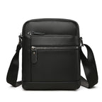 Men's Luxury Designer Genuine Leather Bag Simple Business Casual Shoulder Bag Multiple Pockets Small Crossbody Bags for Men
