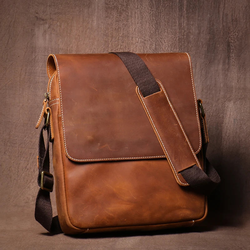 Sacoche Bandoulière Cuir Vintage – ALDRIC