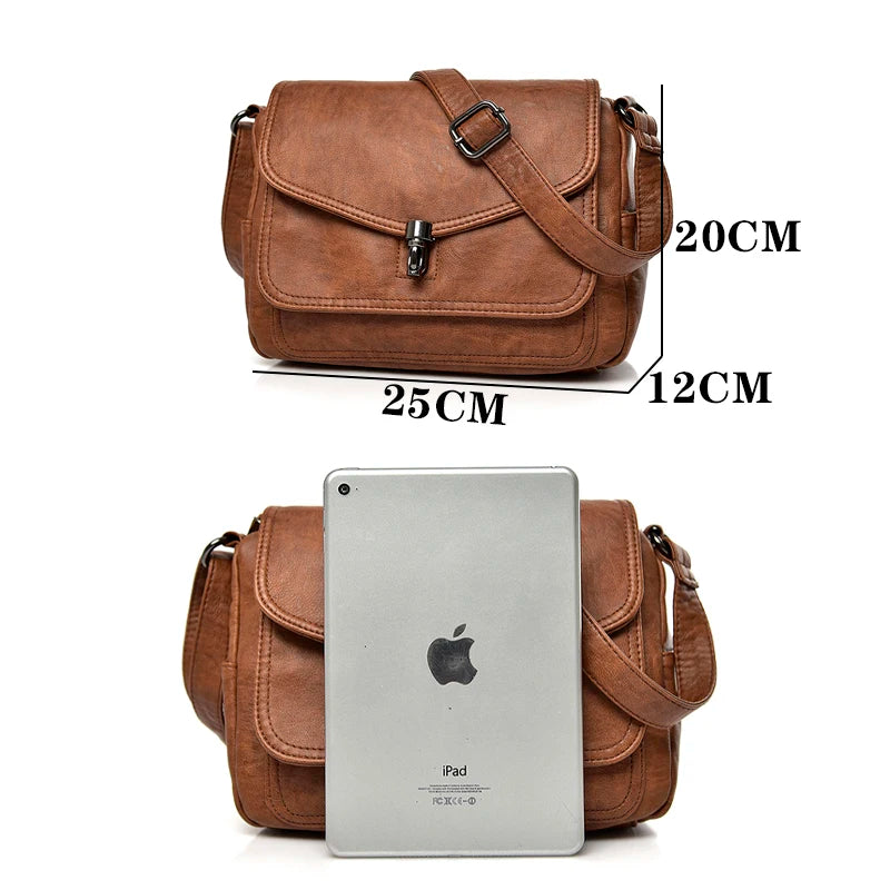 Vintage Soft Leather Femmels' Shoulder Bags Luxury Handbags Women's Packet New Designer Small Crossbody Bag 2024 Sac a Femme