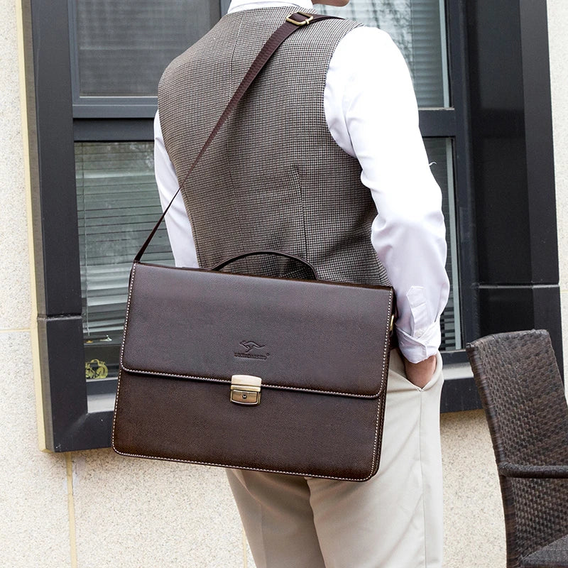 Sacoche bandoulière en cuir porte-documents
