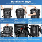 NEWBOLER  Bike Pannier Bag 27L Big Capacity Waterproof Rear Rack Black Travel Bicycle Bag Electric Bike Rear Seat Trunk Bag