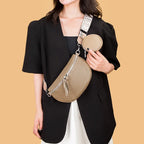 Sacoche Bandoulière Femme en Cuir Véritable avec Pochette | ÉLISE