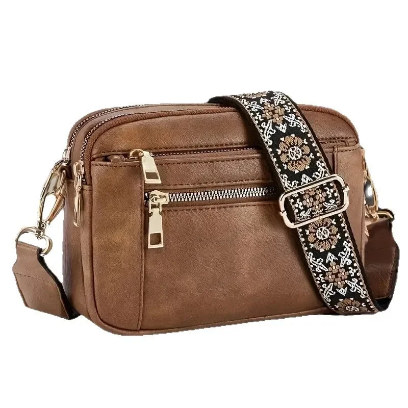 Sac Bandoulière Tendance Sangle Brodée  – NOÉMIE
