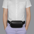 Sacoche Banane Cuir Noir Compacte - GASPARD