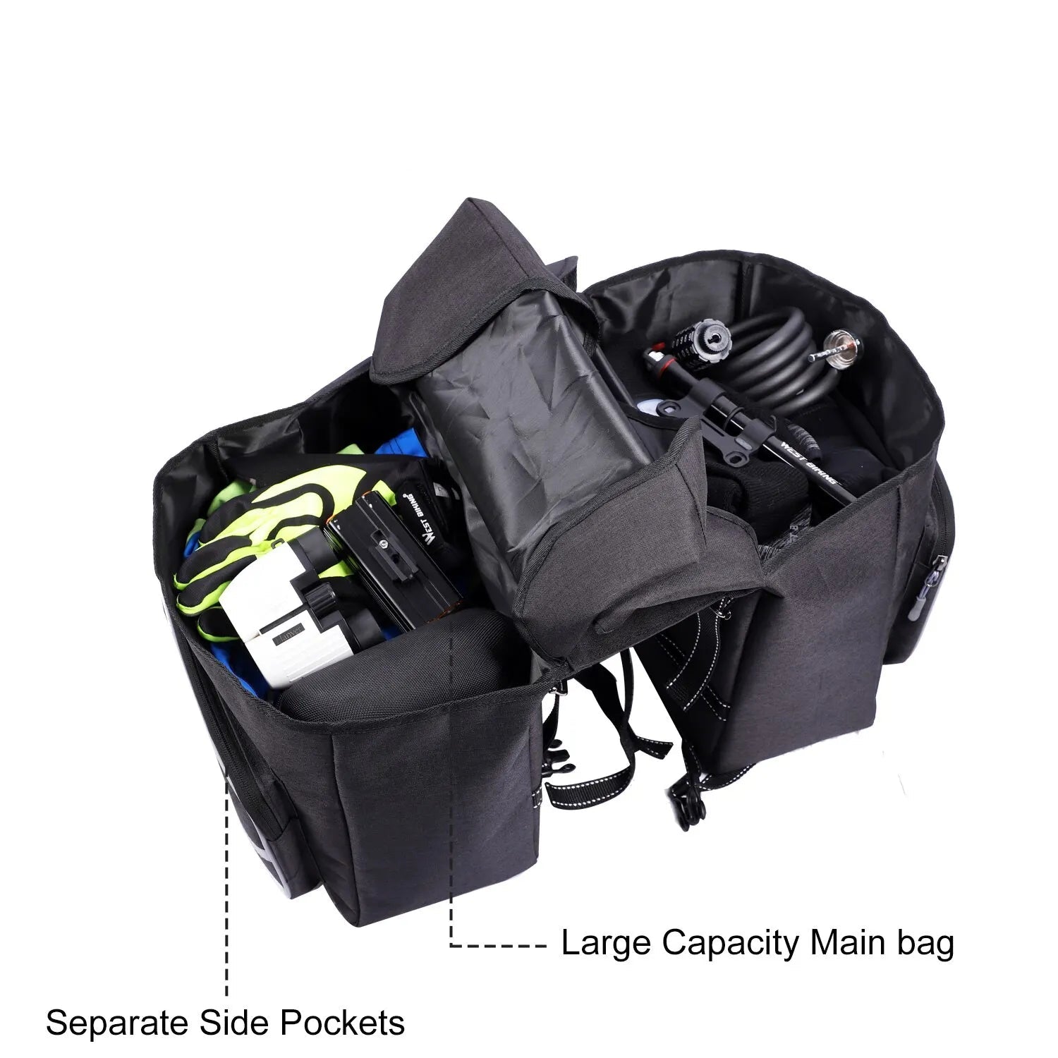 Sacoche de Vélo Double Porte-Bagage Arrière 25L - NÉO