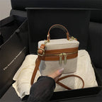 Vintage Fashion Patchwork Women's Bag 2026 Summer Newest Elegant Single Shoulder Trendy Box Handbag Crossbody Bags