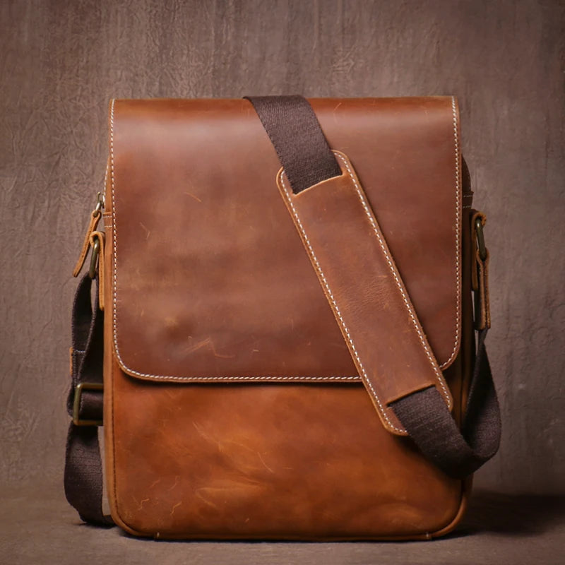 Sacoche Bandoulière Cuir Vintage – ALDRIC