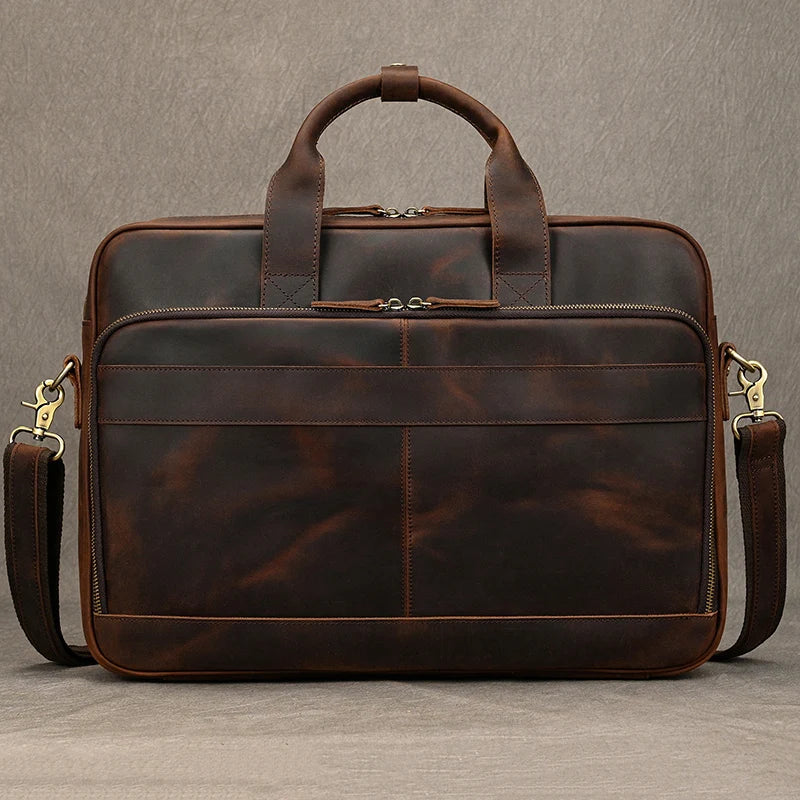 Sacoche Ordinateur Homme Cuir Grande Capacité - GUILLAUME