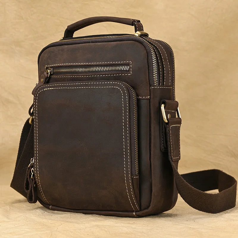 Sacoche Bandoulière en Cuir Vintage - GARRETT