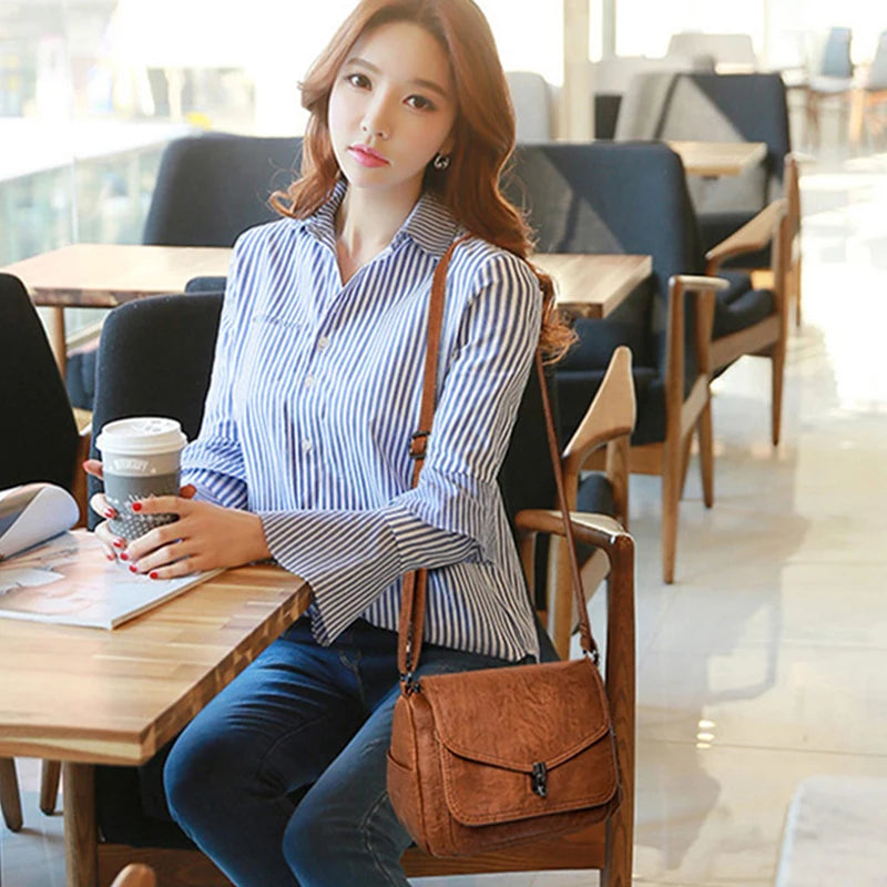 Vintage Soft Leather Femmels' Shoulder Bags Luxury Handbags Women's Packet New Designer Small Crossbody Bag 2024 Sac a Femme