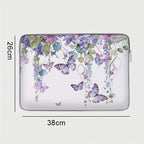 Sacoche Ordinateur Femme Motif Papillons Floral - VIOLETTE