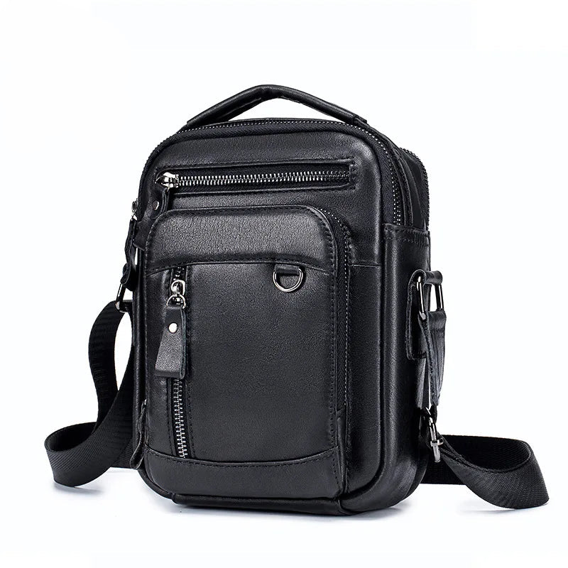 Sacoche Bandoulière en Cuir Multipoche - HOLDEN