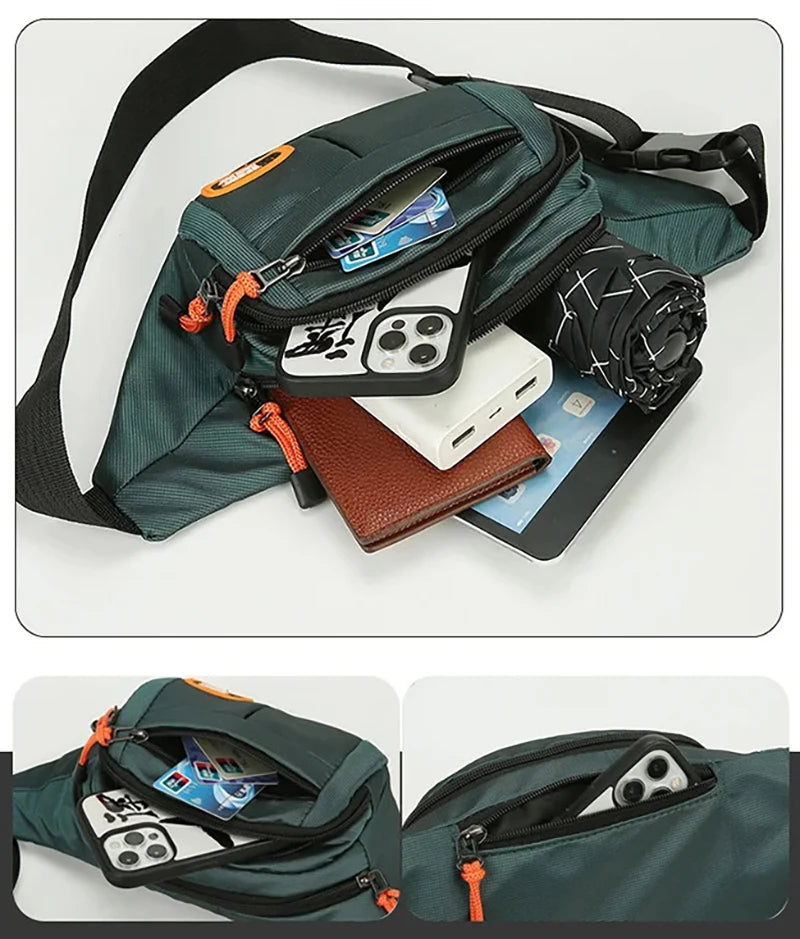Sacoche Banane Nylon Multipoche - TIMÉO