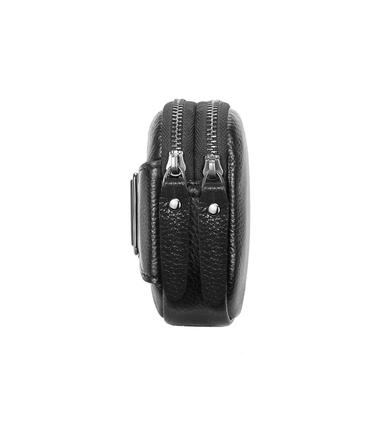 Sacoche Banane Cuir Noir Compacte - GASPARD